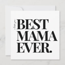 Ultra Modern Djärv Minimalistisk ‘Bästa Mamma Någo Julkort