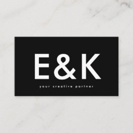 Ultra Modern Extra Big Monogram Black Visitkort