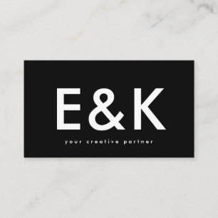 Ultra Modern Extra Big Monogram Black Visitkort