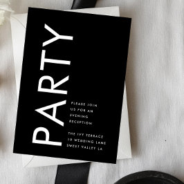 Ultra Modern Fet Stor Monogram Enkel Bröllop Tilläggskort