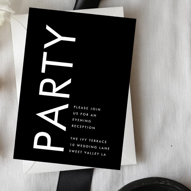 Ultra Modern Fet Stor Monogram Enkel Bröllop Tilläggskort (Skapare uppladdad)