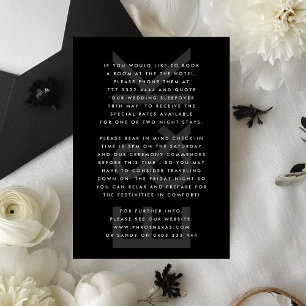 Ultra Modern Fet Stor Monogram Enkel Bröllop Tilläggskort