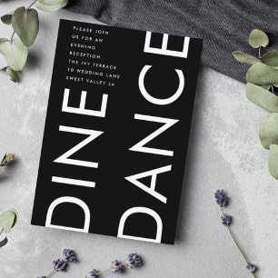 Ultra Modern Fet Stor NAMN DINE DANCE Bröllop Tilläggskort