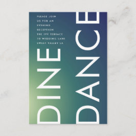 Ultra Modern Gradient Grön Blå Ombre Bröllop Tilläggskort