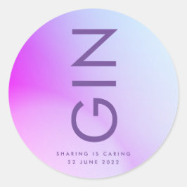 Ultra Modern Gradient Lila Höst Bröllop Runt Klistermärke