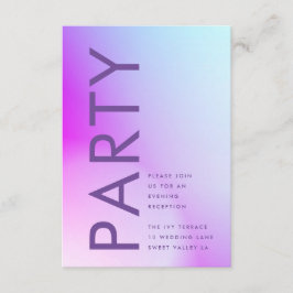 Ultra Modern Gradient Lila Höst Bröllop Tilläggskort