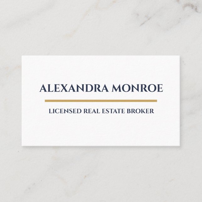 Ultra-Modern Real Estate Horizontal Business Card Visitkort (Framsida)