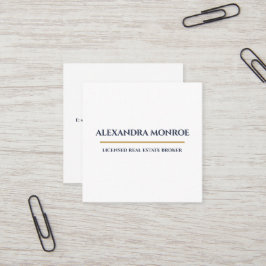 Ultra-Modern Real Estate Square Business Card Fyrkantigt Visitkort
