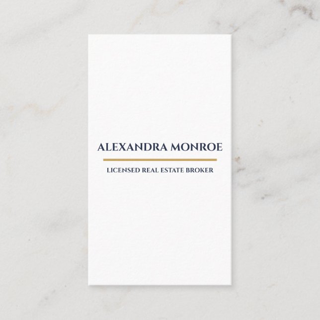 Ultra-Modern Real Estate Vertical Business Card Visitkort (Framsida)