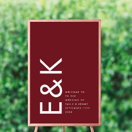 Ultra Modern, stor, stor, stor, burgundi-maron Poster