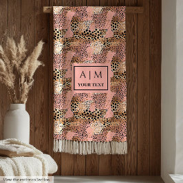 Ultra modern watercolor leopard skin fleece custom