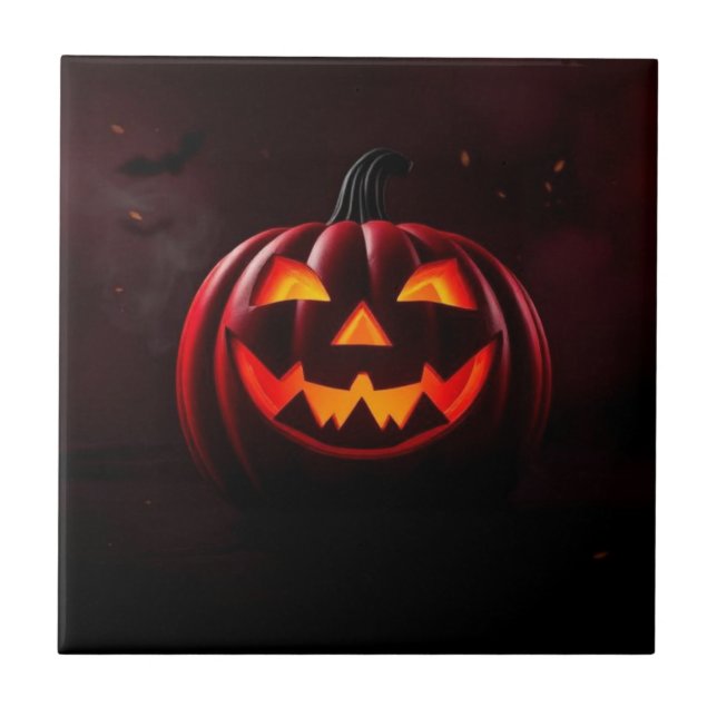 Ultra-Premie Halloween-Skräck Keramisk Platta Kakelplatta (Framsidan)