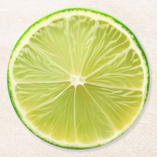 Ultra Realism Lime Slice Beverage Coaster Underlägg Papper Rund