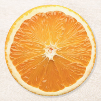 Ultra Realism Orange Segment Beverage Coaster Underlägg Papper Rund