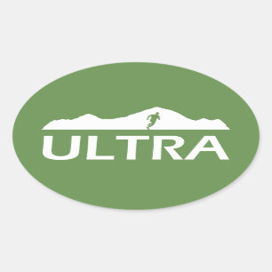 Ultra rinnande ovalt klistermärke