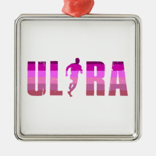 Ultra Running Rosa Lila Rainbow Julgransprydnad Metall