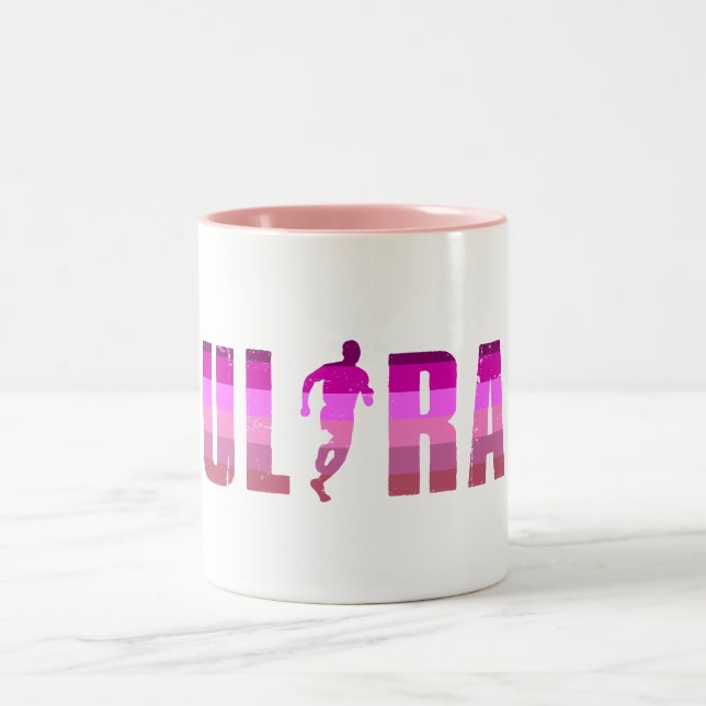 Ultra Running Rosa Lila Rainbow Två-Tonad Mugg (Center)