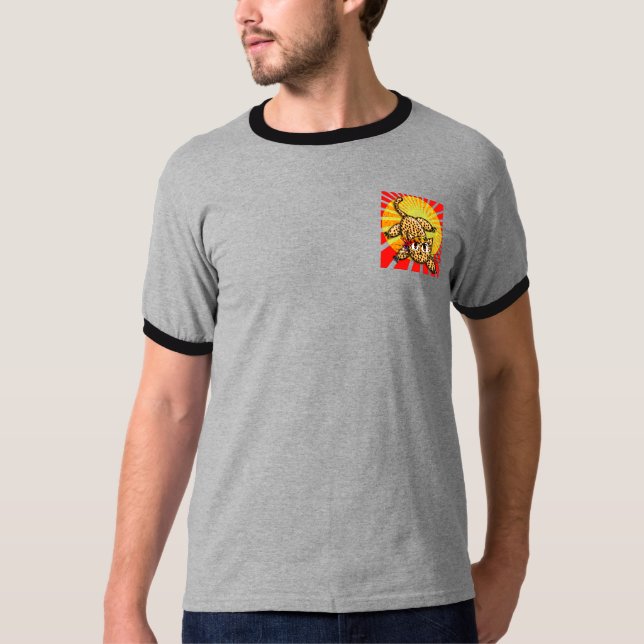 Ultra Söt Anime Leopard Katt Regnbåge Huvudband Tee Shirt (Framsida)