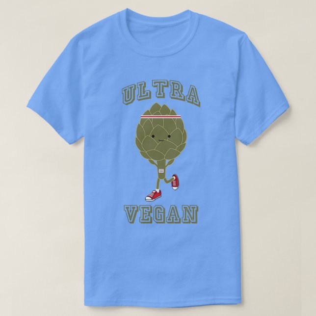 Ultra Vegan Retro Running Artichoke T Shirt (Design framsida)
