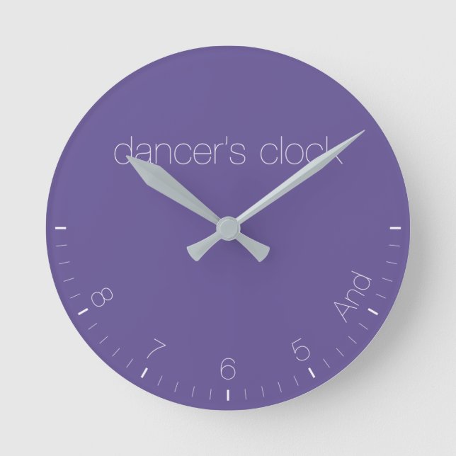 Ultra Violet 2018 Pantone Dancer's Clock Rund Klocka (Framsida)