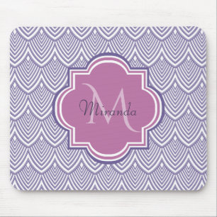 Ultra Violet Arched Scallops Orchid Monogram Namn Musmatta