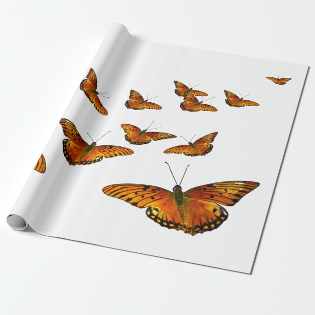 ULTRA VIOLET BUTTERFLY GIFT WRAPPING PRESENTPAPPER (Utrullad)