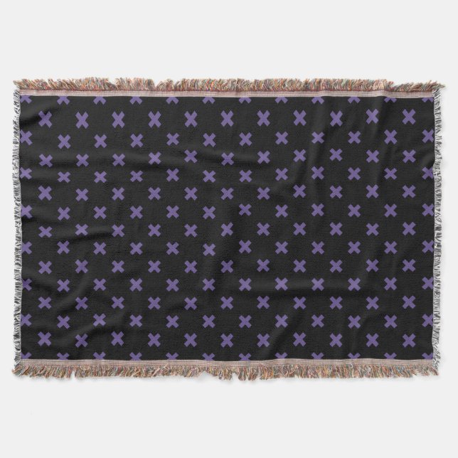 Ultra violet kor stygn på svart filt (Framsidan)