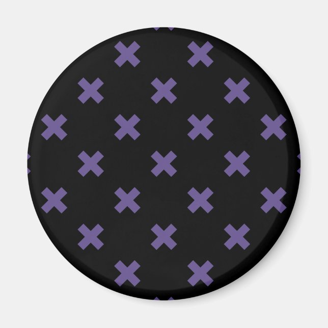 Ultra violet kor stygn på svart magnet (Framsidan)
