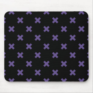 Ultra violet kor stygn på svart musmatta