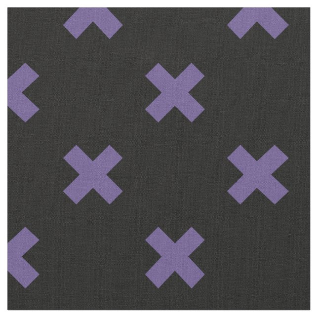 Ultra violet kor stygn på svart tyg (Närbild)