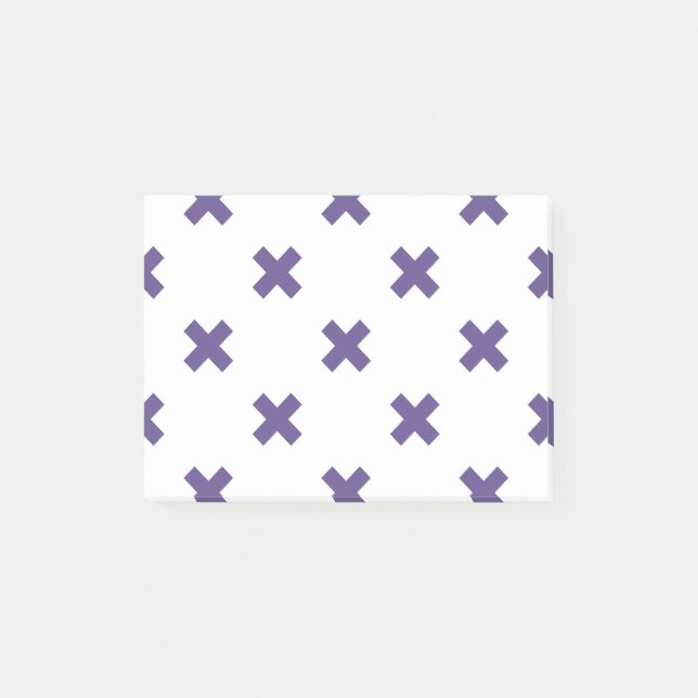 Ultra violet kor sys på vit sida post-it block (Framsida)