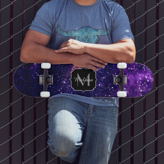 Ultra violet lila abstrakt galaxy Monogram Mini Skateboard Bräda 18,5 Cm (Utomhus 3)
