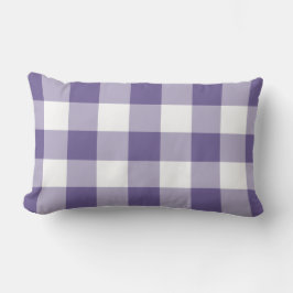 Ultra Violet Lila Gingham Mönster Checkered Lumbarkudde