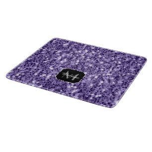 Ultra violet lila glitter-miniatyrdiagram Monogram