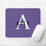 Ultra Violet Lila Modern Monogram Cute Girly Musmatta<br><div class="desc">En enkel och elegant monogramdesign med plats för ditt namn och ditt ursprungliga namn.</div>