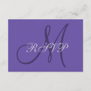 Ultra Violet Monogram Elegant bröllop OSA kort