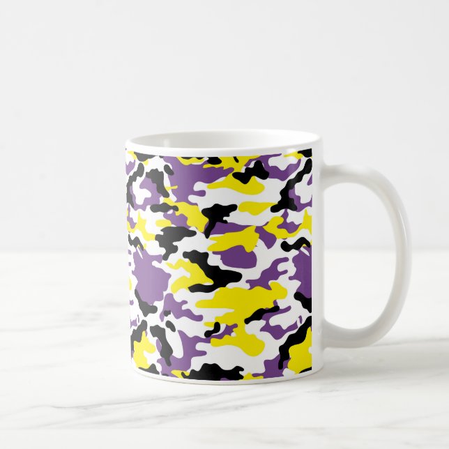 Ultra Violet och Golden Gult Camo Mugg (Höger)