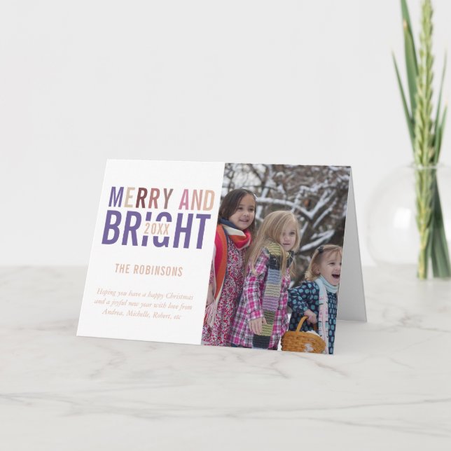 Ultra Violet Palette julfoto Hälsning Helgkort (Framsida)