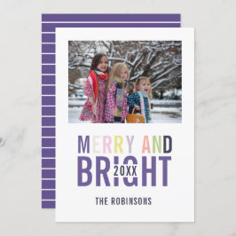 Ultra Violet Palette-julfoto Hälsning Inbjudningar