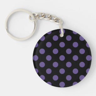 Ultra violet polka dots på svart