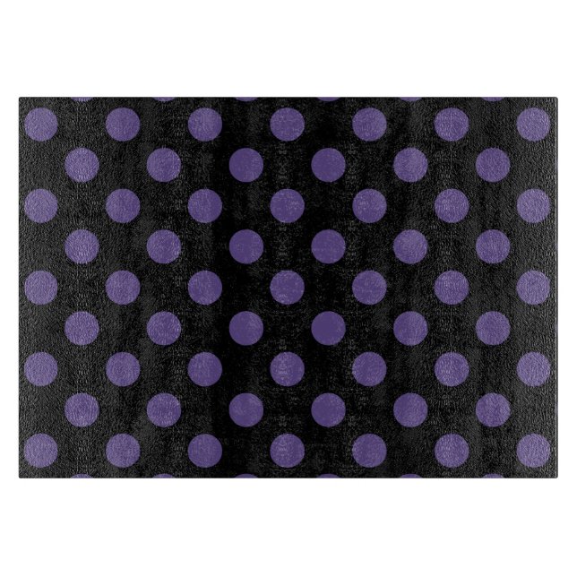 Ultra violet polka dots på svart (Framsidan)