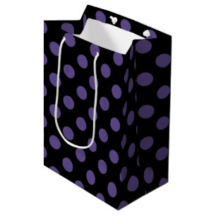 Ultra violet polka dots på svart