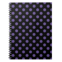 Ultra violet polka dots på svart