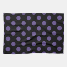 Ultra violet polka dots på svart