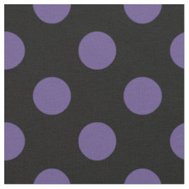 Ultra violet polka dots på svart tyg