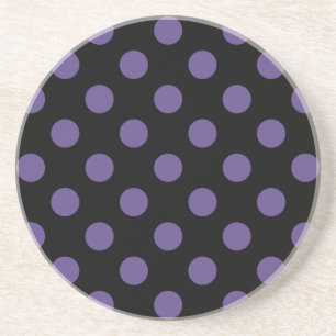 Ultra violet polka dots på svart underlägg sandsten