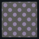 Ultra violet polka dots på svart underlägg sten<br><div class="desc">Pantones färg år 2018 är ultraviolett.</div>