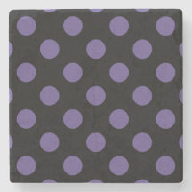 Ultra violet polka dots på svart