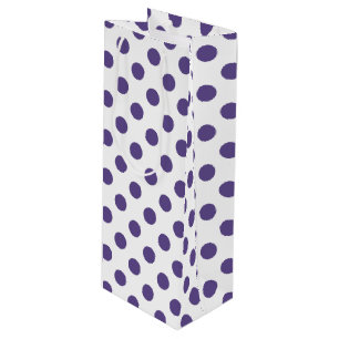 Ultra violet polka dots på vitt