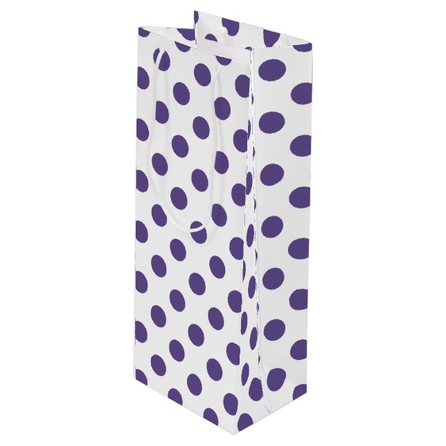 Ultra violet polka dots på vitt (Framsidan Vinklad)